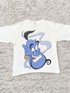 VTG 90s Aladdin Genie "Did You Rub My Lamp" AOP Tee L *RARE*